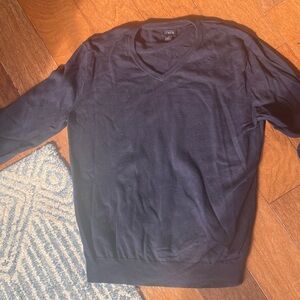 J. Crew Men's Deep Blue V-Neck Sweater